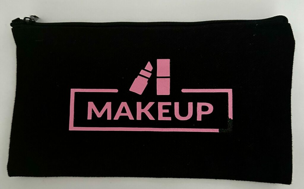 Kosmetiktasche in Schwarz | Pink
