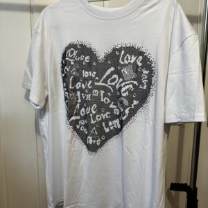 T-Shirt mit Herz-glitzer